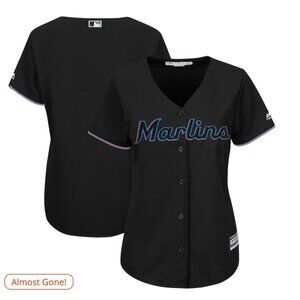 Majestic Black Miami Marlins Alternate Team Cool Base Jersey
